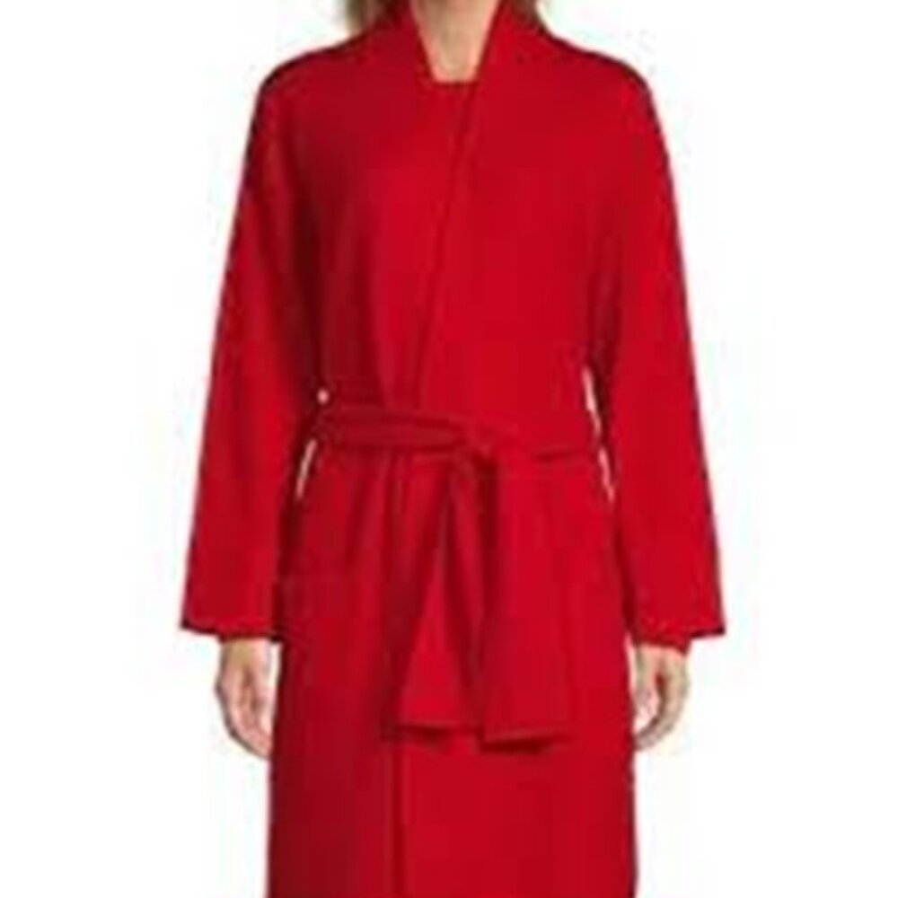 NWT Van Winkle & CO. WOMENS RED Cashmere SHAWL COLLAR ROBE
